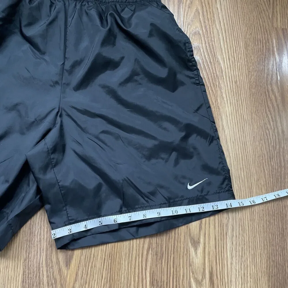 Vintage 90s Nike Spell Out Mesh Lined Swim Shorts Trainers Size L